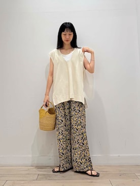 「SMELLY（スメリー）のアイテム」を使った、くどうさん（レディース・157cm）の夏コーディネート
