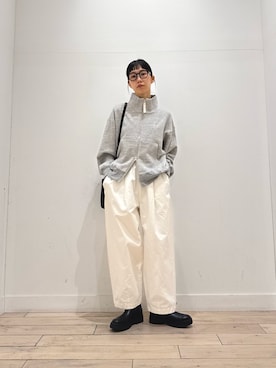 「アイテム（スウェット）」を使った、くどうさん（レディース・157cm）の冬コーディネート