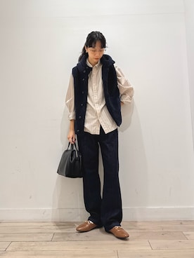 「アイテム（ボストンバッグ）」を使った、くどうさん（レディース・157cm・30代）の秋コーディネート