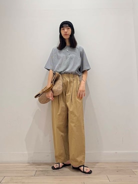 「SMELLY（スメリー）のアイテム」を使った、くどうさん（レディース・157cm）の夏コーディネート
