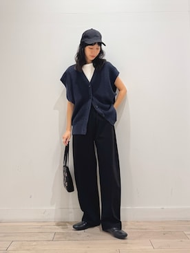 「アイテム（ローファー）」を使った、くどうさん（レディース・157cm・30代）の夏コーディネート