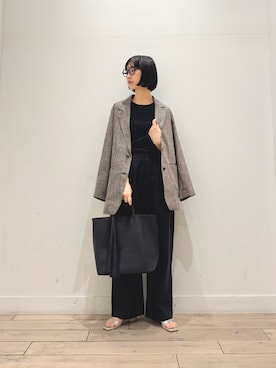 「RODE SKO（ロデスコ）のアイテム（バッグ）」を使った、くどうさん（レディース・157cm）の春コーディネート