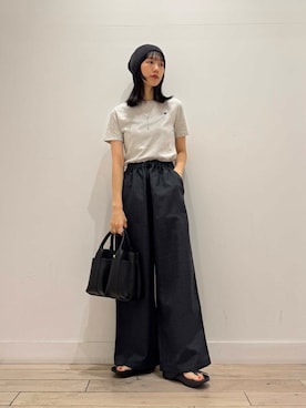 「PETIT BATEAU（プチバトー）のアイテム」を使った、くどうさん（レディース・157cm）の夏コーディネート