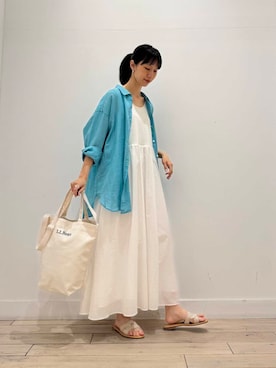 「llbean」｜くどうさん（レディース・157cm）の夏コーディネート