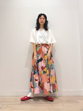 「アイテム（スカート）」を使った、くどうさん（レディース・157cm・30代）の夏コーディネート