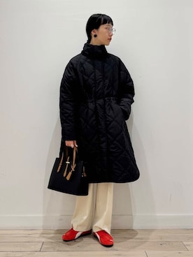 「URBAN RESEARCH DOORS（アーバンリサーチドアーズ）のタートルネックニット（ニット/セーター）」を使った、くどうさん（レディース・157cm）の冬コーディネート