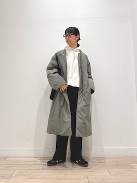 「アイテム（パーカー）」を使った、くどうさん（レディース・157cm）の秋コーディネート