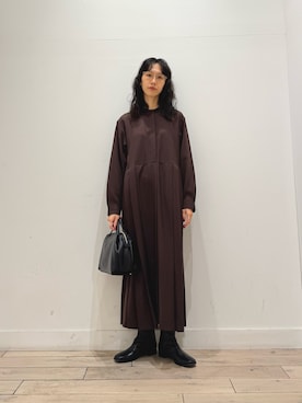「アイテム（ボストンバッグ）」を使った、くどうさん（レディース・157cm）の秋コーディネート