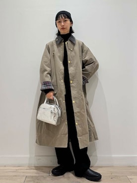 「アイテム（ステンカラーコート）」を使った、くどうさん（レディース・157cm）の秋コーディネート