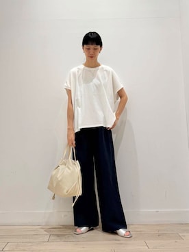 「アイテム（バングル/リストバンド）」を使った、くどうさん（レディース・157cm）の夏コーディネート