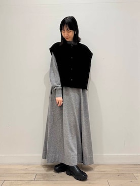 「FORK&SPOON」｜「アイテム（ブーツ）」を使った、くどうさん（レディース・157cm）の冬コーディネート