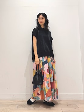 「アイテム（ニット/セーター）」を使った、くどうさん（レディース・157cm・30代）の夏コーディネート