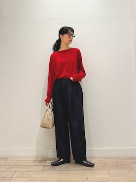 「アイテム（ローファー）」を使った、くどうさん（レディース・157cm・30代）の秋コーディネート