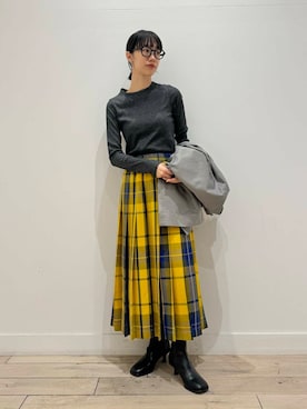 「アイテム（トレンチコート）」を使った、くどうさん（レディース・157cm）の秋コーディネート
