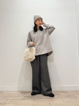 「アイテム（バレエシューズ）」を使った、くどうさん（レディース・157cm）の秋コーディネート