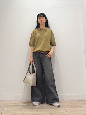 「アイテム（ポロシャツ）」を使った、くどうさん（レディース・157cm）の秋コーディネート