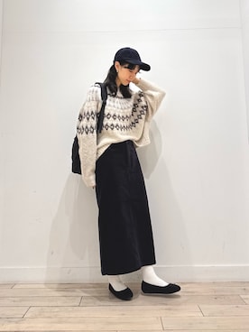 「アイテム（バックパック/リュック）」を使った、くどうさん（レディース・157cm）の秋コーディネート