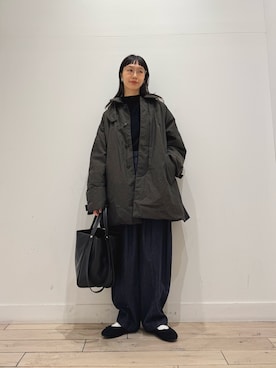 「アイテム（バレエシューズ）」を使った、くどうさん（レディース・157cm・30代）の冬コーディネート