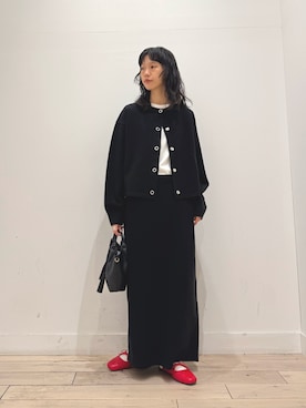 「ニットカーディガン」｜くどうさん（レディース・157cm・30代）の秋コーディネート