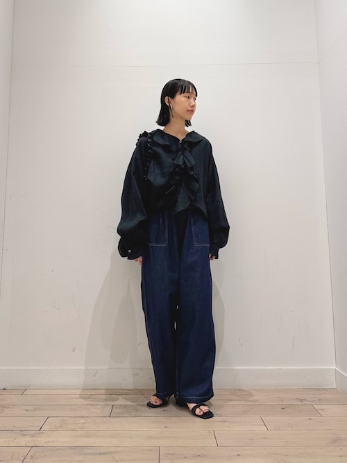 かぐれ ジーンズ デニム デニムパンツ コットンリネンデニムペインター