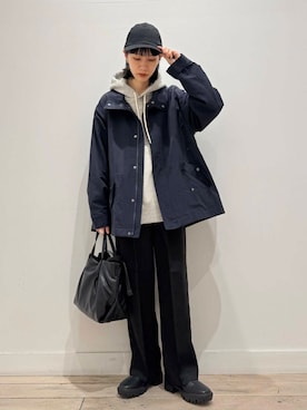 「アイテム（マウンテンパーカー）」を使った、くどうさん（レディース・157cm）の秋コーディネート