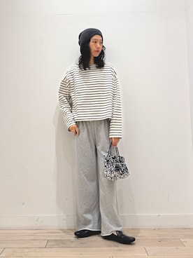 「アイテム（スウェットパンツ）」を使った、くどうさん（レディース・157cm・30代）の夏コーディネート