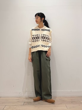 「カーゴパンツ」｜くどうさん（レディース・157cm・30代）の秋コーディネート