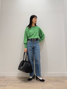 「アイテム（ボストンバッグ）」を使った、くどうさん（レディース・157cm・30代）の冬コーディネート