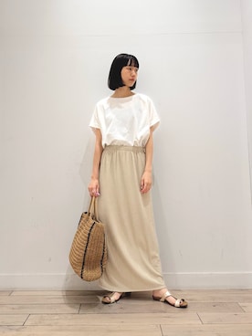 「PLAKTON（プラクトン）のアイテム」を使った、くどうさん（レディース・157cm）の夏コーディネート