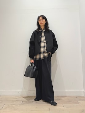 「アイテム（ボストンバッグ）」を使った、くどうさん（レディース・157cm）の秋コーディネート