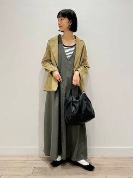 「タンクトップ」｜「アイテム（その他アウター）」を使った、くどうさん（レディース・157cm）の夏コーディネート