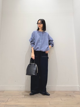 「URBAN RESEARCH DOORS（アーバンリサーチドアーズ）のTIDEWAY　MOSS BOSTON S（ハンドバッグ、ブラック系）」を使った、くどうさん（レディース・157cm）の秋コーディネート