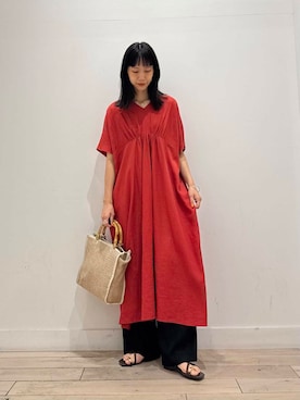 「URBAN RESEARCH DOORS（アーバンリサーチドアーズ）の『UVカット/接触冷感/吸水速乾』ドライタッチリラックスパンツ（その他パンツ）」を使った、くどうさん（レディース・157cm）の夏コーディネート