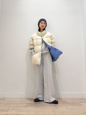 「Champion（チャンピオン）のアイテム」を使った、くどうさん（レディース・157cm）の秋コーディネート