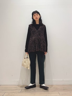 「アイテム（その他トップス）」を使った、くどうさん（レディース・157cm）の秋コーディネート