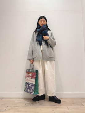 「アイテム（ブーツ）」を使った、くどうさん（レディース・157cm・30代）の冬コーディネート