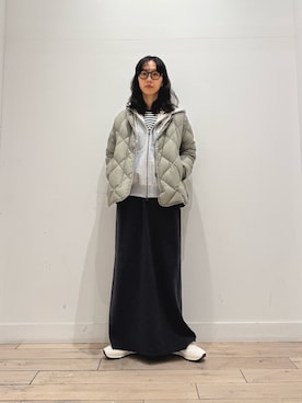 「アイテム（パーカー）」を使った、くどうさん（レディース・157cm）の秋コーディネート