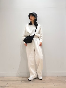 「FORK&SPOON」｜「アイテム（スウェット）」を使った、くどうさん（レディース・157cm）の秋コーディネート