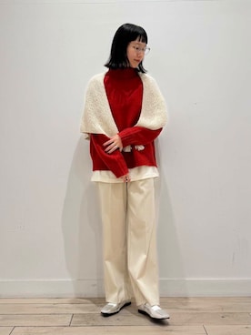 「URBAN RESEARCH DOORS（アーバンリサーチドアーズ）のタートルネックニット（ニット/セーター）」を使った、くどうさん（レディース・157cm）の冬コーディネート