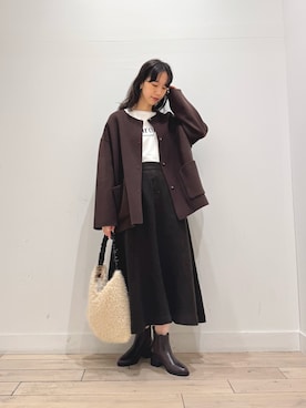 「doors」｜「アイテム（その他アウター）」を使った、くどうさん（レディース・157cm）の秋コーディネート