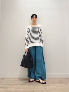 「きれいめイージーパンツコーデ」｜くどうさん（レディース・157cm）の夏コーディネート