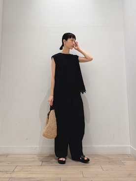 「RODE SKO（ロデスコ）のアイテム」を使った、くどうさん（レディース・157cm）の夏コーディネート