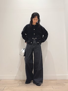 「ニットカーディガン」｜くどうさん（レディース・157cm）の秋コーディネート