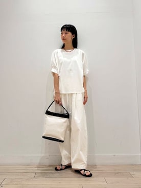 「SMELLY（スメリー）のアイテム」を使った、くどうさん（レディース・157cm）の夏コーディネート