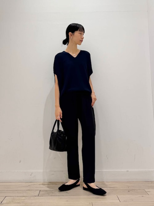 【美品】 アーバンリサーチ ドアーズ ストレッチテーパードイージーパンツ ブルー セール】ストレッチテーパードイージーパンツ（その他パンツ