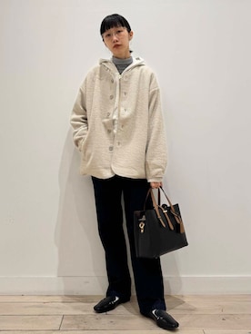 「doors」｜「アイテム（ノーカラージャケット）」を使った、くどうさん（レディース・157cm）の秋コーディネート