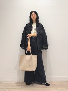 「アイテム（デニムジャケット）」を使った、くどうさん（レディース・157cm・30代）の夏コーディネート