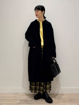 「アイテム（ステンカラーコート）」を使った、くどうさん（レディース・157cm）の秋コーディネート