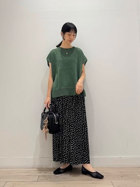 「アイテム（ボストンバッグ）」を使った、くどうさん（レディース・157cm）の夏コーディネート