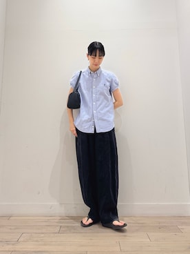 「URBAN RESEARCH DOORS（アーバンリサーチドアーズ）のOOFOS　OORIGINAL（サンダル、ブラック系）」を使った、くどうさん（レディース・157cm）の夏コーディネート
